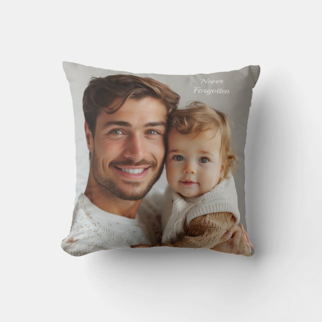Never Forgotten Personalised Throw Pillow (Front)