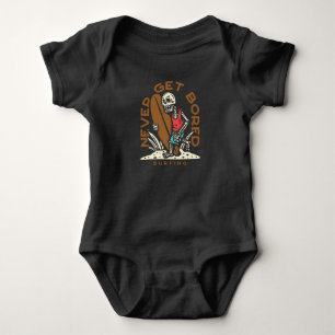 NEVER GET BORED SURFING BABY BODYSUIT