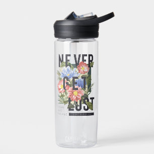 Never Get Lost Floral Slogan Water Bottle