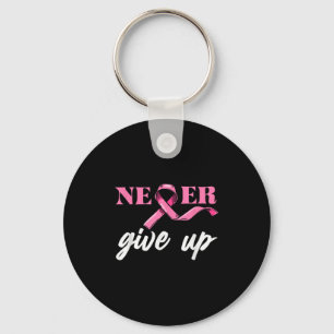 Never Give Breast Cancer Up Awareness Pink Ribbon Key Ring