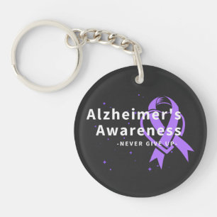 Never Give Up - Alzheimer's Awareness Key Ring