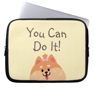 Never Give Up and Cute Puppy Laptop Sleeve