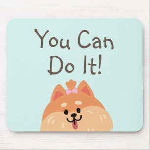 Never Give Up and Cute Puppy  Mouse Mat