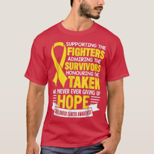 Never Give Up And Hope Childhood Cancer Awareness T-Shirt