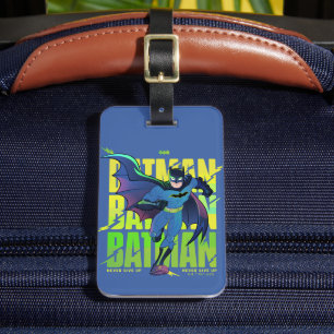 Never Give Up Batman Running Graphic Luggage Tag
