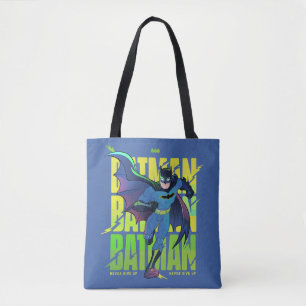 Never Give Up Batman Running Graphic Tote Bag