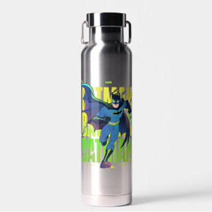 Never Give Up Batman Running Graphic Water Bottle