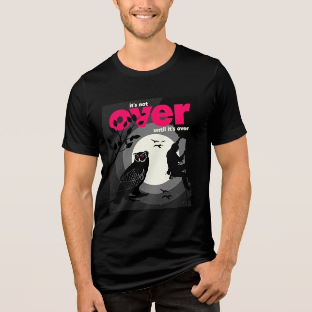 Never Give Up – Bold Pink Motivational Quote   Tri-Blend Shirt (Front)