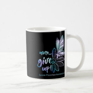 Never Give Up Butterfly Suicide Prevention Awarene Coffee Mug