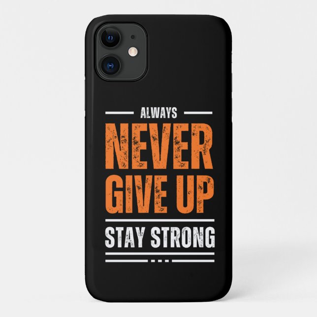 never give up Case-Mate iPhone case (Back)