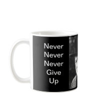 Never give up - Churchill mug