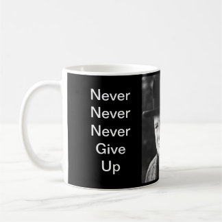 Never give up - Churchill mug