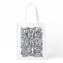 Never Give Up - Colour Your Own Tote Bag