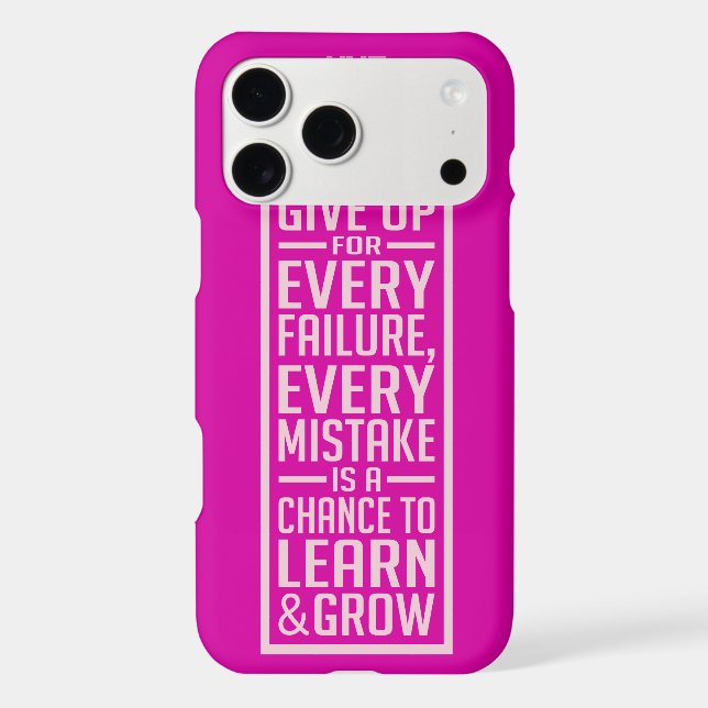 NEVER GIVE UP custom monogram phone cases (Back)