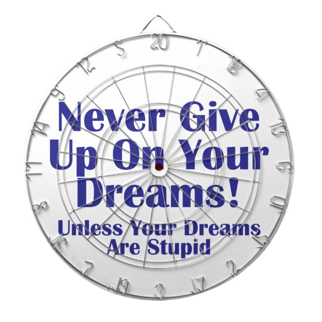 Never Give Up Dartboard (Front)