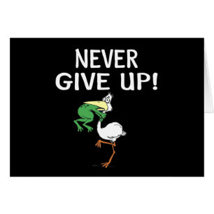 Never Give Up Frog Choking Bird