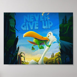 never give up frog posters