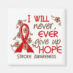 Never Give Up Hope 4 Stroke Magnet
