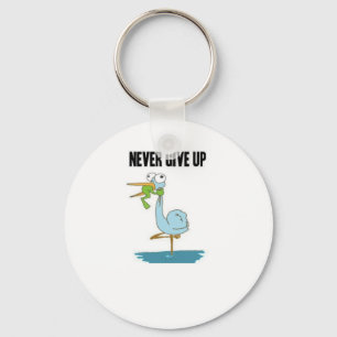 Never Give Up Insperational Design Key Ring