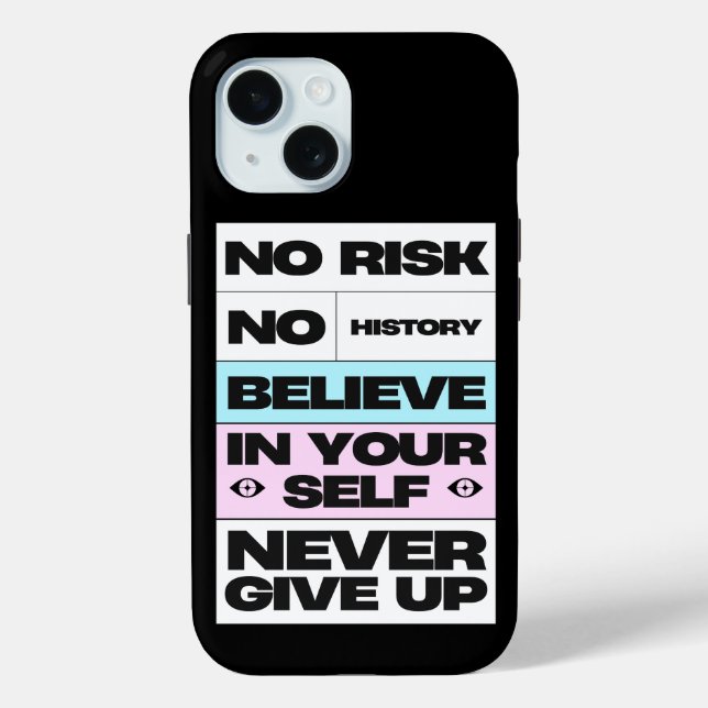 Never Give Up Inspiration Case-Mate iPhone Case (Back)