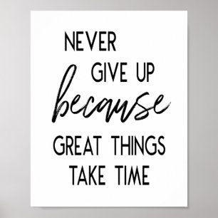 Never Give Up Inspiration Poster
