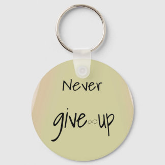 Never give up key ring