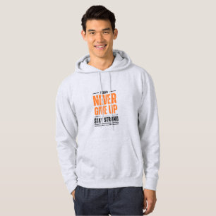 "Never Give Up" Motivational Hoodie – Stay Strong