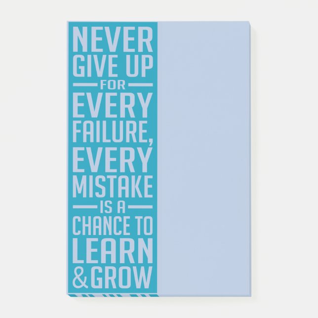 Never Give Up motivational notes (Front)