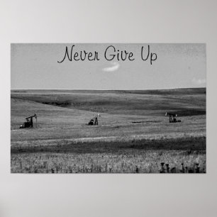 Never Give Up motivational poster