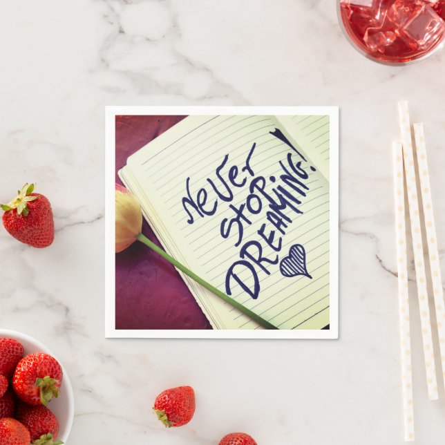 Never Give Up Napkin (Insitu)