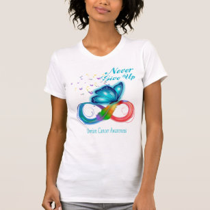 Never Give Up Ovarian Cancer Awareness T-Shirt