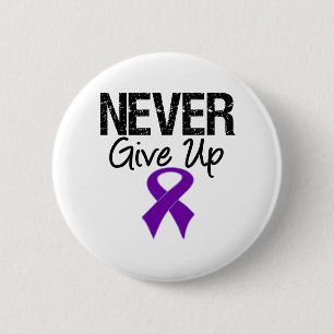 Never Give Up (Pancreatic Cancer) 6 Cm Round Badge