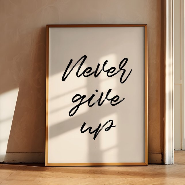 never give up poster (Creator Uploaded)