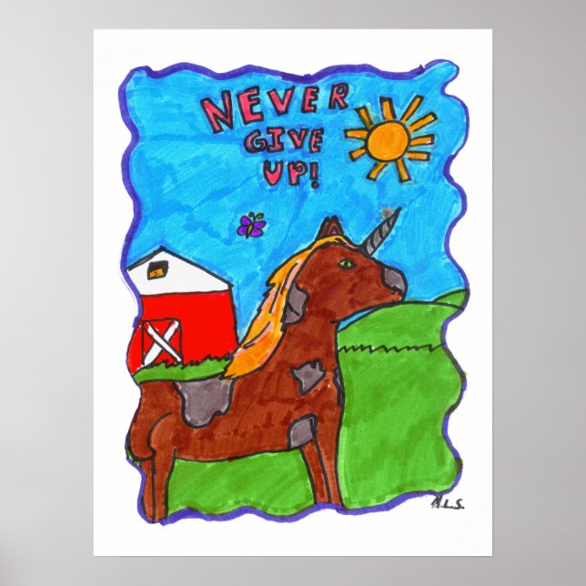 Never Give Up Poster (Front)