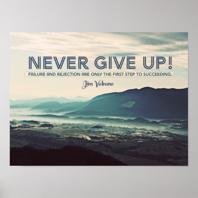 Never Give Up Poster (Front)