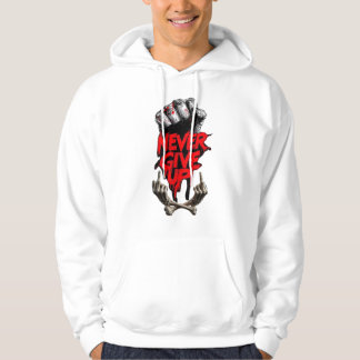 Never give up printed T-shirt Hoodie