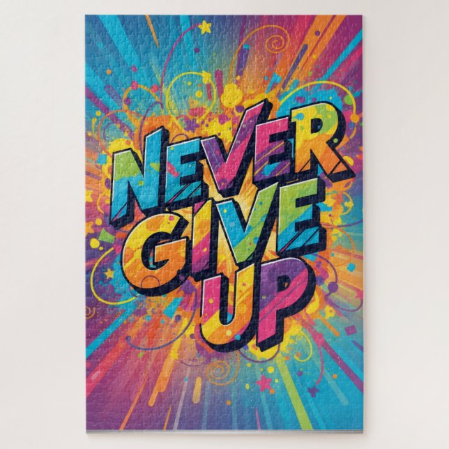 Never Give Up Puzzle-Challenging Collorful Jigsaw Jigsaw Puzzle (Vertical)