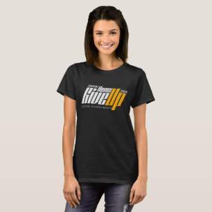 Never Give Up Racing Motivation Typography T-Shirt
