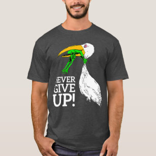 Never give up stork and frog T-Shirt