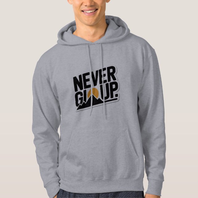 never give up, T-Shirt Hoodie (Front)