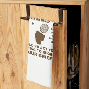 Never Give up (tennis) Tea Towel