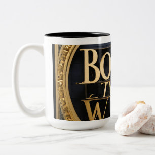 Never give up Two-Tone coffee mug