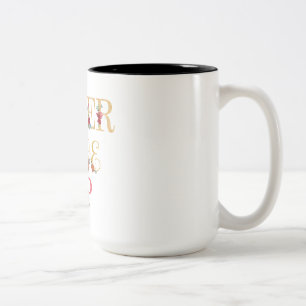 Never give up Two-Tone coffee mug