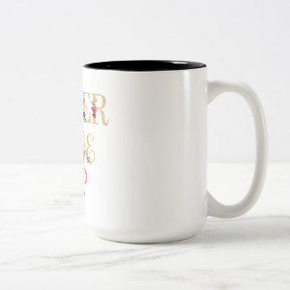 Never give up  Two-Tone coffee mug