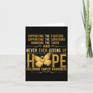 Never Giving Up Hope Childhood Cancer Awareness Card