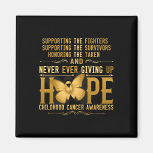 Never Giving Up Hope Childhood Cancer Awareness  Magnet