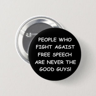 Never good guys 1 6 cm round badge