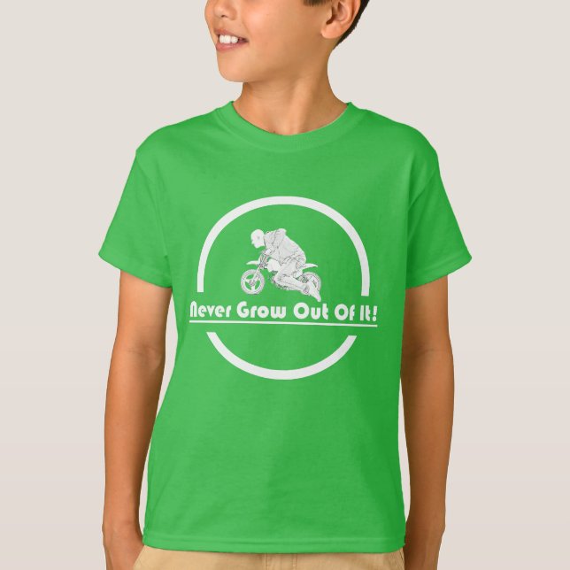 Never Grow Out of It Funky T-Shirt (Front)