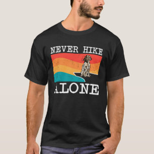 Never Hike Alone English Setter Graphic Hiking T-Shirt