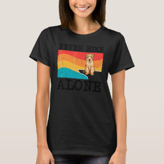 Never Hike Alone Norfolk Terrier Graphic Hiking T-Shirt